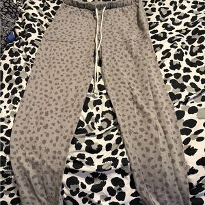 Nine West Gray Animal Print Joggers